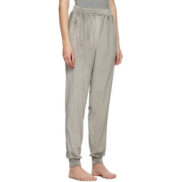 EUC Skims Velour Jogger Womens Size L Grey Lounger Athleisure Soft Zip Pocket Pa - Picture 2 of 11